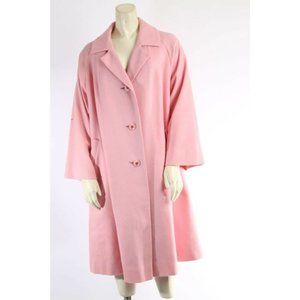 Plus size vintage! Pink Kingston Madigans Swing Midi Coat